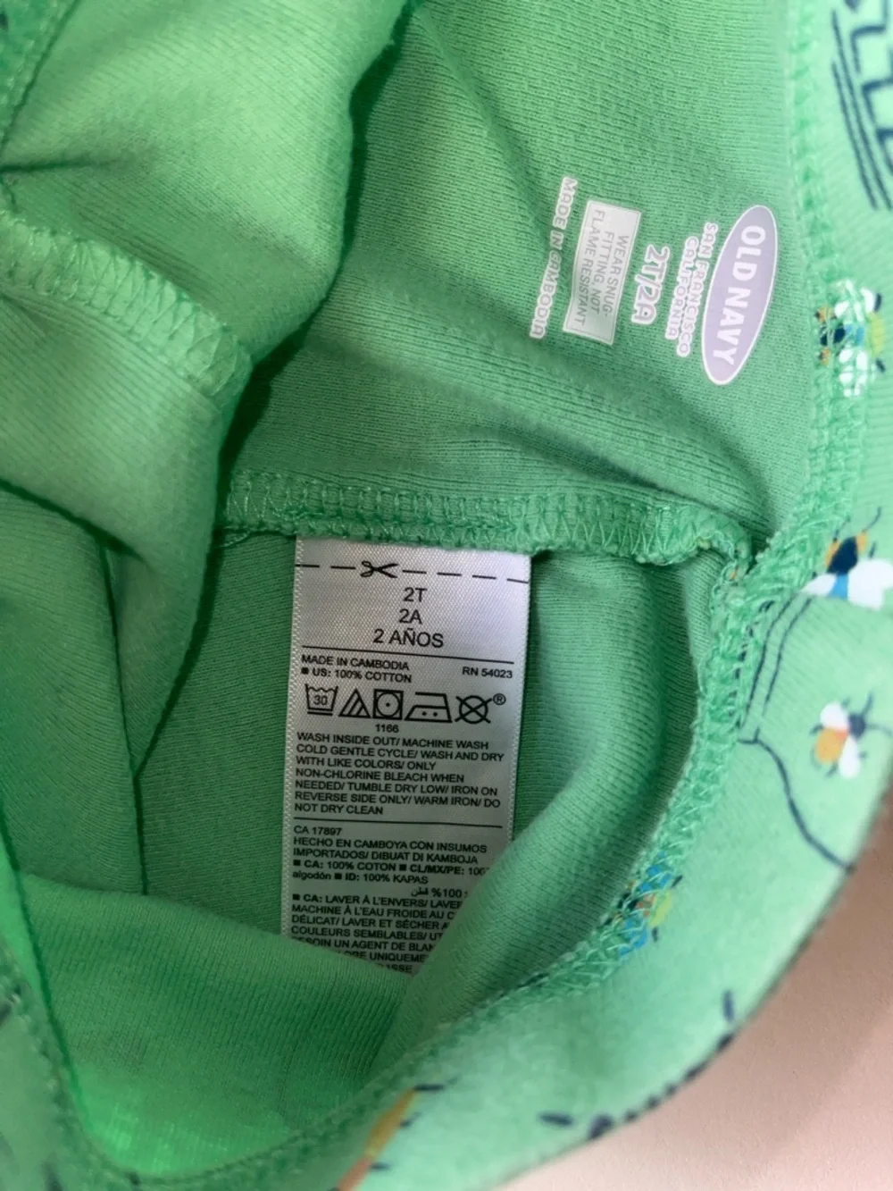 Old Navy Field Notes Bug Graphic Short Sleeve Pajamas 2T - Picture 4 of 9